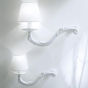 contemporary wall light / linen / ceramic / halogen