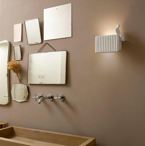 contemporary wall light / ceramic / frosted glass / LED