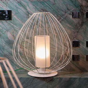 table lamp / contemporary / linen / methacrylate
