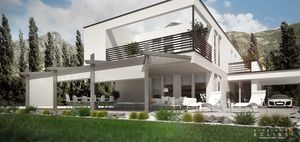 wall-mounted pergola