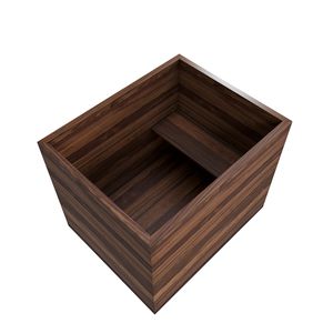 free-standing bathtub / wooden / deep