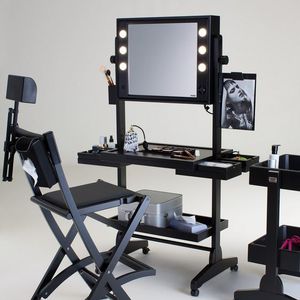 contemporary dressing table / wooden / for hairdressers / backlit