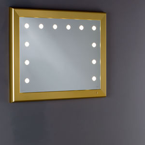 wall-mounted mirror / illuminated / living room / bedroom