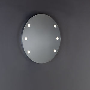wall-mounted bathroom mirror / LED-illuminated / bedroom / hanging