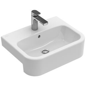 semi-recessed washbasin