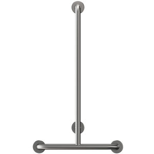 brushed stainless steel grab bar