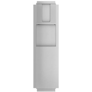 wall-mounted paper towel dispenser / built-in / stainless steel / with trash can