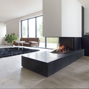 closed gas hearth