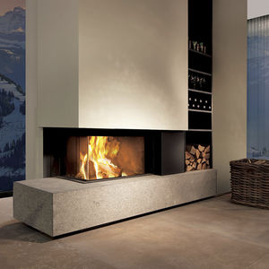 wood-burning fireplace