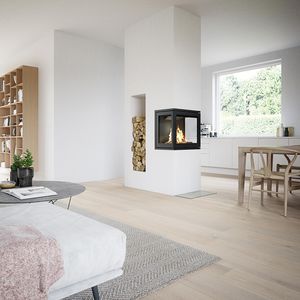 closed wood hearth