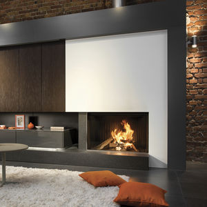 wood-burning fireplace