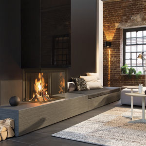 wood-burning fireplace
