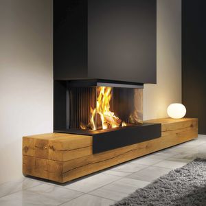 wood-burning fireplace