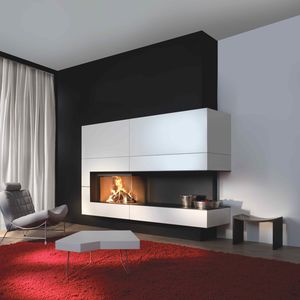 wood-burning fireplace