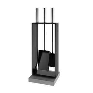 steel fireplace set