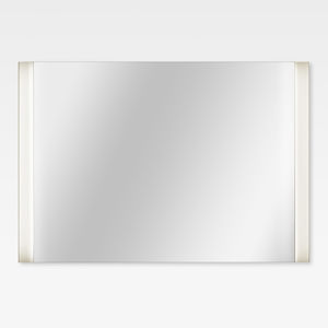 wall-mounted bathroom mirror / illuminated / contemporary / rectangular