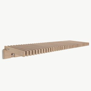 wall-mounted shelf / contemporary / oak