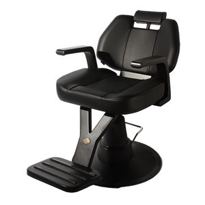 chromed metal barber chair