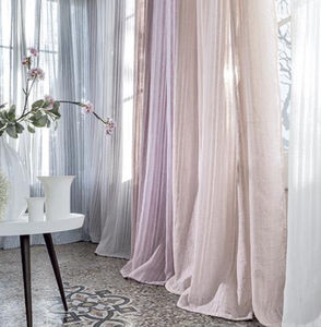 plain sheer curtain fabric / polyester / washable / home
