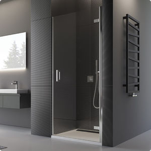 fixed shower screen / folding / glass