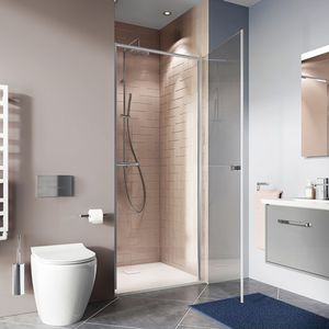 glass shower cubicle