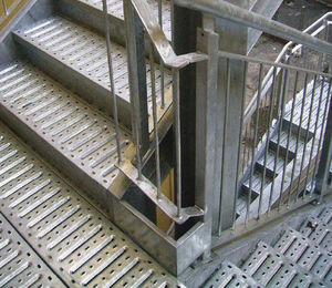 galvanized steel step