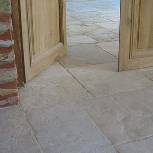 Burgundy stone paving slab