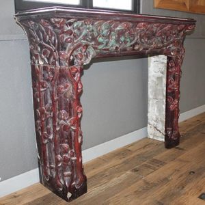 Art Nouveau fireplace mantel