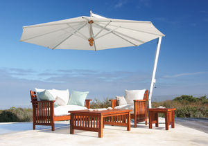 offset patio umbrella / fabric / stainless steel / aluminum
