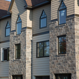high-performance concrete cladding brick / outdoor / stone look / decorative