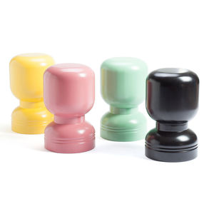 Pop Art design stool / lacquered MDF / black / green