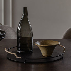 rattan serving tray