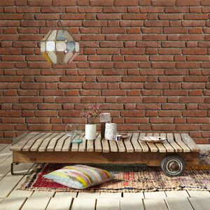 rustic wallpaper / vinyl / monochrome / imitation brick