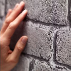 contemporary wallpaper / vinyl / plain / imitation brick