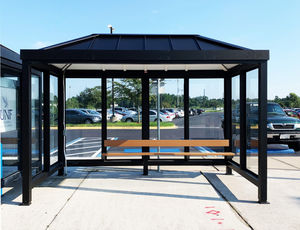 anodized aluminum bus shelter