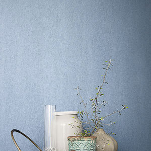 classic wallpaper / plain / blue / metallic