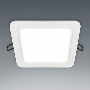 recessed downlight / LED / square / aluminum