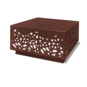 public bench / contemporary / sheet steel / illuminated