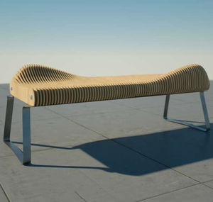 contemporary public bench