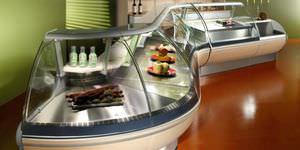 refrigerated display counter / for shops / for pastry shops / for bakeries