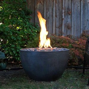 Gas fire pit - BENTO - PALOFORM - concrete / square / gray