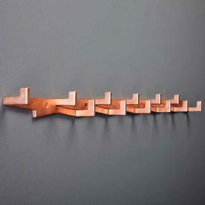 contemporary coat hook / brass / multi-person / commercial