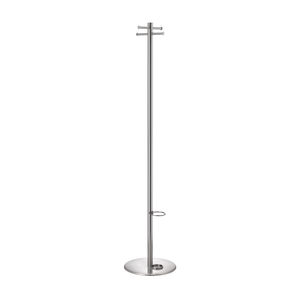 floor coat rack / contemporary / stainless steel / commercial