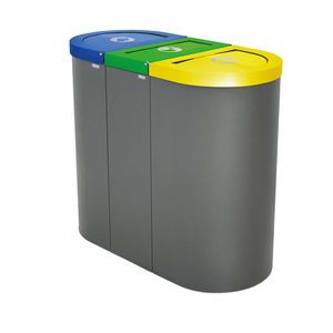 steel trash can