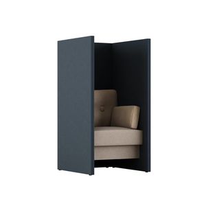contemporary armchair / fabric / high back / upholstered