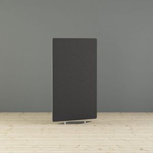 floor-mounted office divider / fabric / MDF / soundproofed