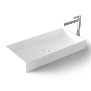 countertop washbasin / rectangular / Solid Surface / resin