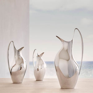 polished stainless steel carafe