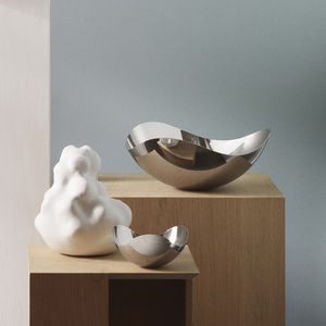 polished stainless steel bowl