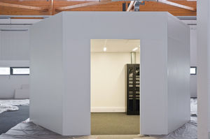 removable partition / aluminum / glazed / professional